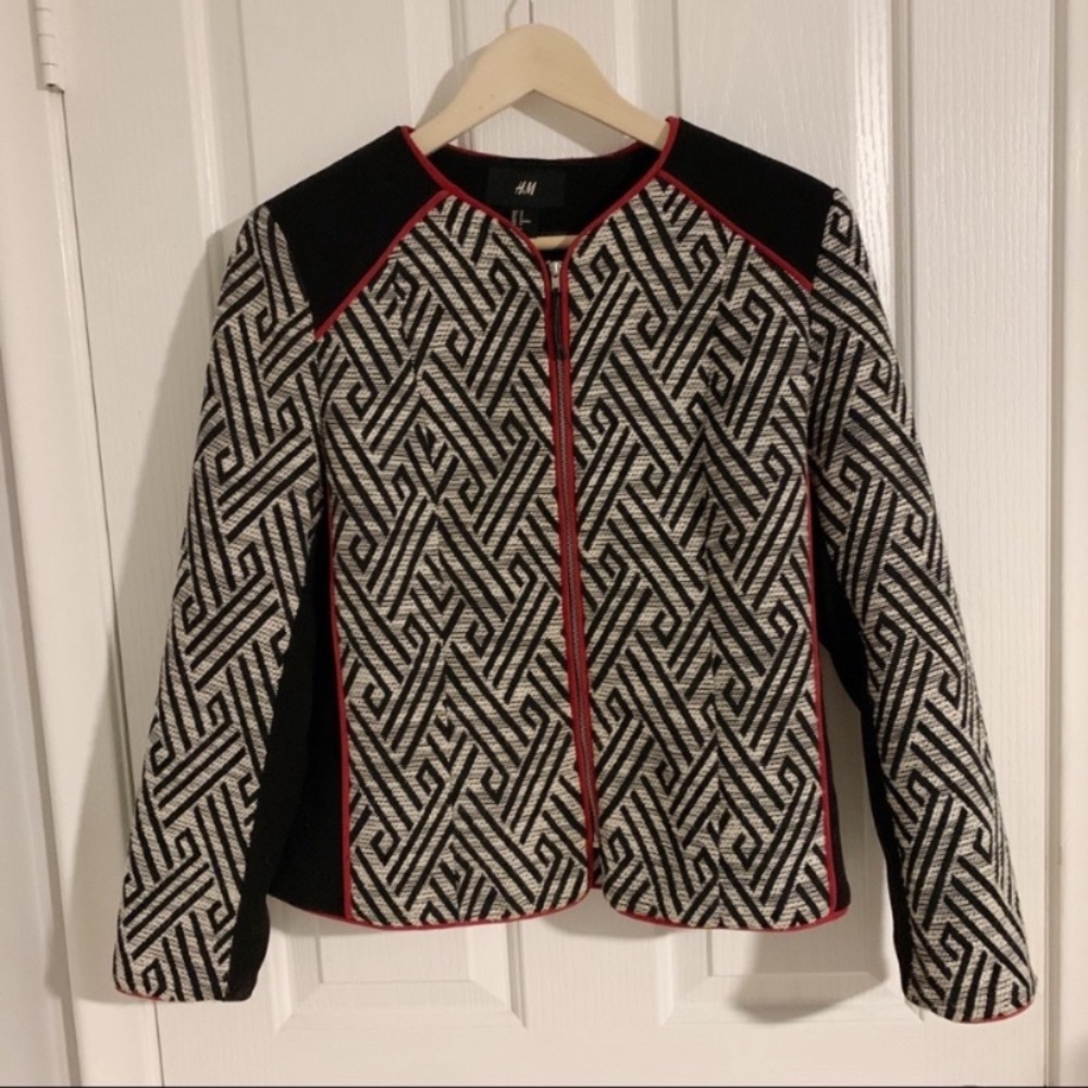 H&M black and white blazer/jacket - Picture 1 of 4